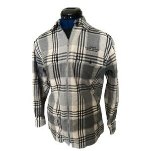 LAUREN RALPH LAUREN COTTON FLANNEL ZIP JACKET Oversized Y2K